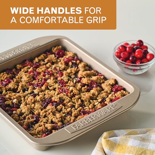 Farberware Nonstick Square Cake Pan 9-Inch, Mocha - color: Mocha