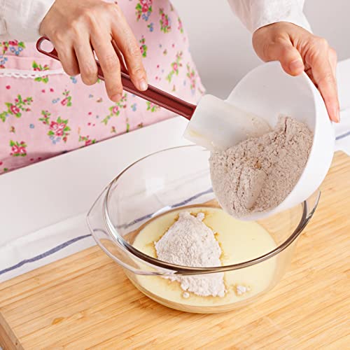3 PCS Commercial Grade Heat Resistant Silicone Spatulas, 9.5-Inch Rubber Spatulas for Baking, Nonstick & BPA-Free - size: 3 Scrapers (9.5 Inches)