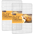 2 PCS Grid Wire Baking Cooling Racks, 10" x 15", Silver - color: Silver, size: 10“ x 15”-2 Pack