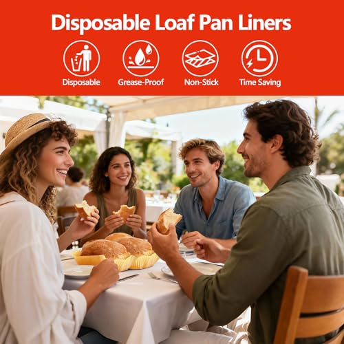 200 PCS Loaf Pan Liners, 9x5 Inch Loaf Pan Liners Baking Bread, Non-Stick Pre-Formed Parchment Paper for Bread Pan, Ideal Disposable Loaf Breads Liners - size: 9x5 Inch Rectangle