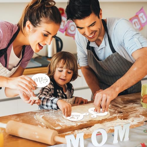 JULBEAR 36Pcs Mother's Father's Day Cookie Cake Stencil Templates - style: Mother's Day and Father's Day