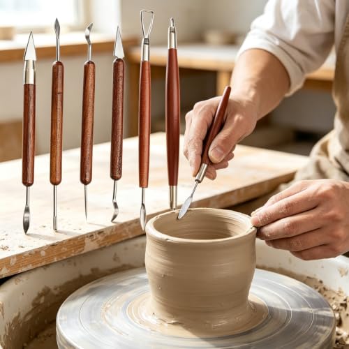 S & E TEACHER'S EDITION 6 Pcs Pottery & Clay Sculpting Tools - size: 6 PCS