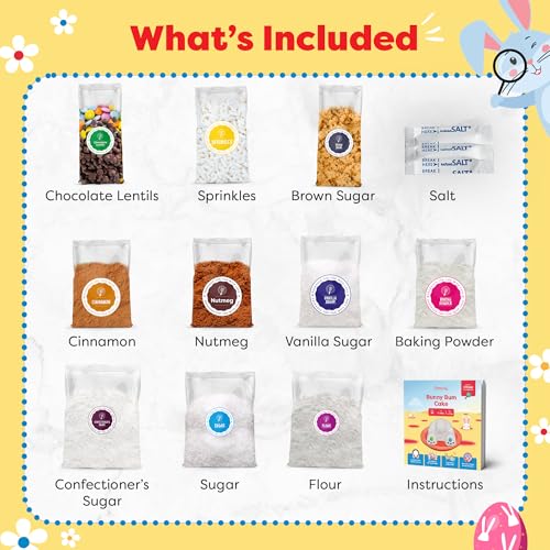 Baketivity Bunny Bum Cake Kids Baking Kit with Pre-Measured Ingredients - color: Bunny Bum Cake