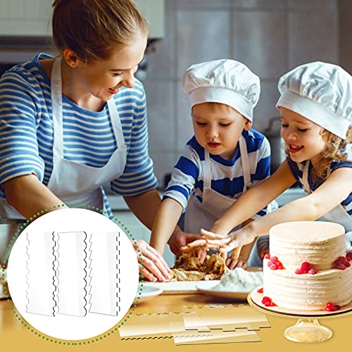10PCS Cake Scraper Smoother Set, Acrylic Cake Smoother for Icing - color: Acrylic 10PCS