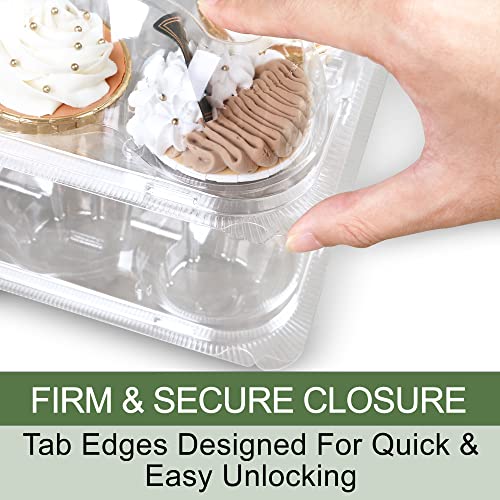LotFancy 12 Count x 20 Sets Cupcake Containers, Clear Plastic Cupcake Boxes - size: Standard (20 sets)