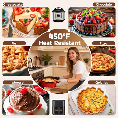 9 Inch Springform Pan Leakproof Nonstick Cheesecake Pan with Protector - size: 9 + 9.1 Inches