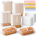 Rtteri 100 Set Fall Paper Loaf Pans with Lids Bulk, Disposable Bread Pans