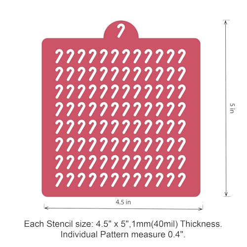 4 Pack Reusable Royal Icing Sprinkle Stencils Gem Glitter Stencils Bakery Stencil Template Set for Cookie Cake and Cupcake,Crafts DIY Tumblers Reusable Glitter & Gem Template Set (Candy) - style: Candy