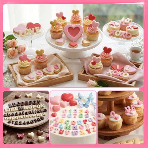 Pimoys 5 Pcs Silicone Letter & Number Molds for Candy Cake Wax - style: Letter&Number