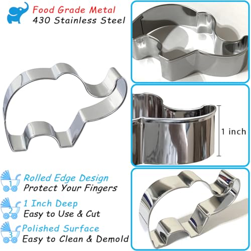 Baby Shower Cookie Cutters 8Pcs, Metal Biscuit Cutter Cookie Mold - style: Baby Shower 8Pcs