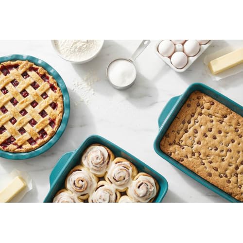King Arthur Baking Company Rectangular Pan With Handles, Ceramic, Distributes Heat Evenly, 9 x 13-Inch, For Oven-To-Table Cakes, Brownies, Bars, Rolls, And Casseroles - style: Rectangular, 9 x 13-Inch