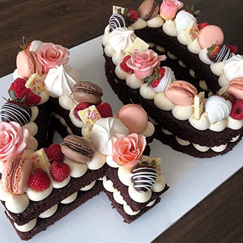 Ducodocu Large Silicone Number Cake Mould 3D Novelty Cake Pan DIY Baking Mold for Birthday Anniversary Number of 4 - size: 4