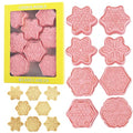 8Pcs Snowflake Cookie Cutters 3D Winter Christmas Themed Baking Tools - color: Xmas Snowflake