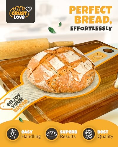 CRUSTLOVE 2-Pack Silicone Bread Slings for Safe Lifting from Dutch Ovens