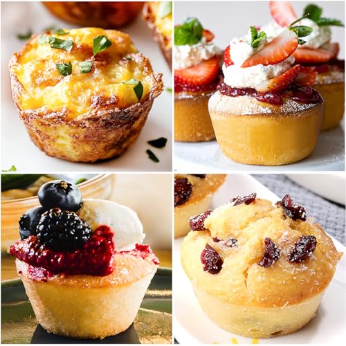 Silicone Muffin Pans for Baking with Metal Framed, BPA Free, Standard - color: Creamy Confetti, size: 12-Cup Regular