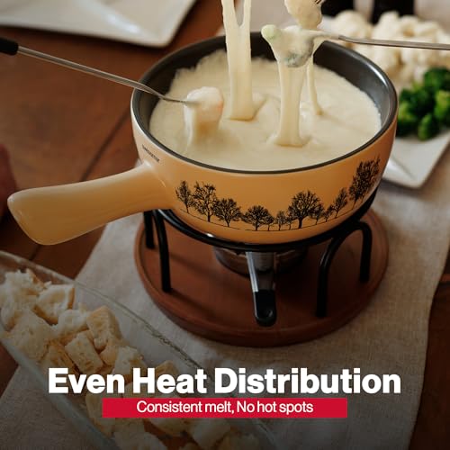 Swissmar Jura Ceramic Fondue Pot Replacement, 2.65 Liter Capacity Size