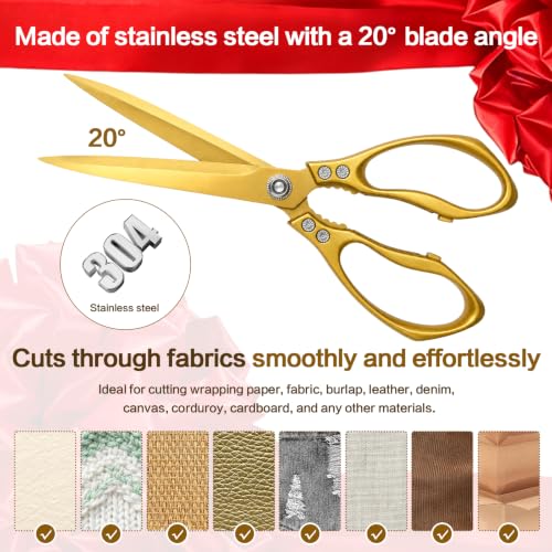 Ribbon Cutting Ceremony Kit, 10.83" Giant Gold Scissors - size: 10.83" Giant Gold Scissors