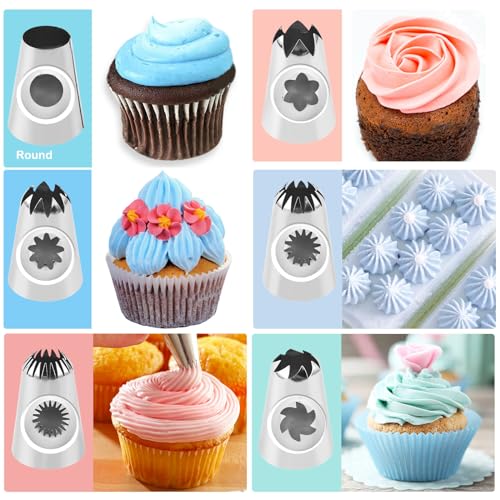 12PCS Large Piping Tips Set with Pastry Bag – for Cookie, Cake & Cupcake
