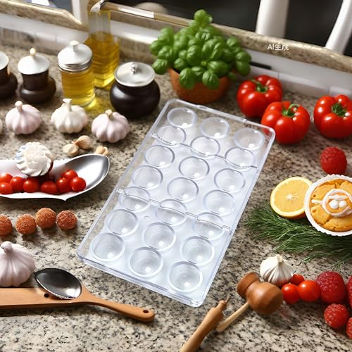 24-Cavity Polycarbonate Candy Chocolate Molds Food-Safe Plastic