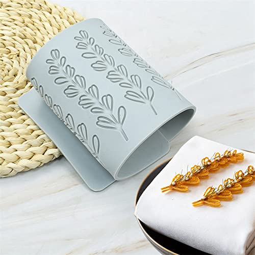 TUKE 3D Hollow Lace Fondant Molds Fruits Leaf Shape Lace Mat Party Cake Decoration Tool Cupcake Mat Silicone Molds for Polymer Clay Chocolate Baking Gummy Mould (Leaf_12x4.4x0.16inch_N) - size: Leaf_12x4.4x0.16inch_N