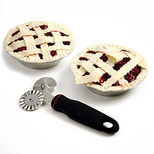 Norpro Grip-EZ Pastry & Ravioli Cutter Wheel, Dual Headed Stainless Steel - color: Black