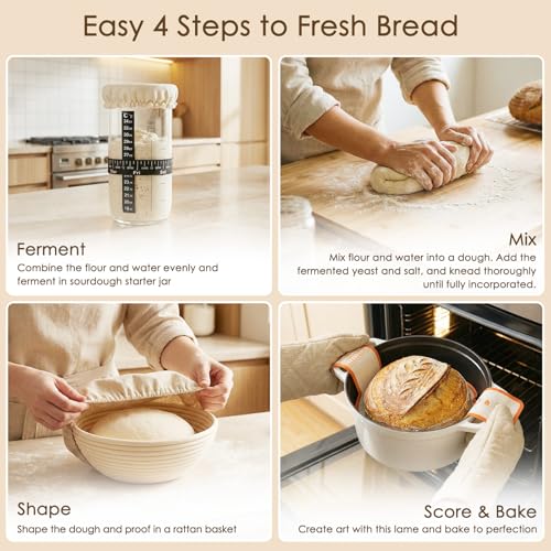 Bread Proofing Basket, Kikcoin Banneton Bread Proofing Basket (13 PCS) - size: 13 PCS