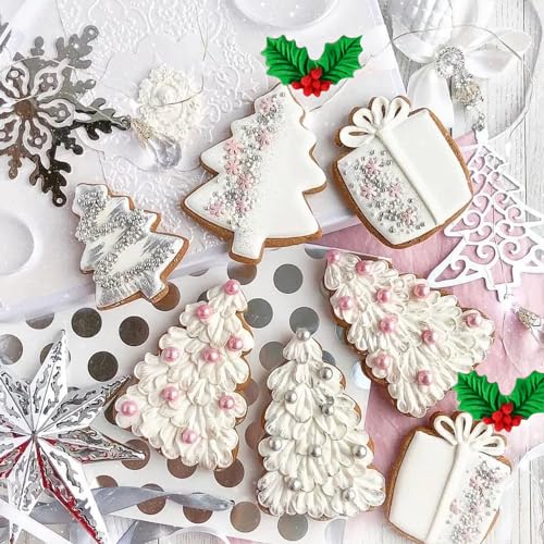 Christmas Holly Leaves Silicone Mold Leaf Fondant Mold - color: Style C