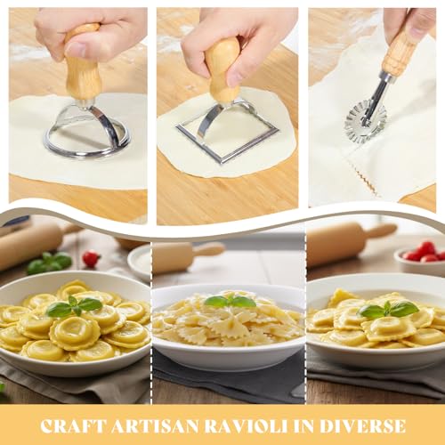9Pcs Wood Pasta Making Kit - color: 9 PCS