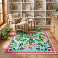4x6 Pink Peony Area Rug, Soft Low Pile - color: Pink Peony, size: 4' x 6' (Rectangular)