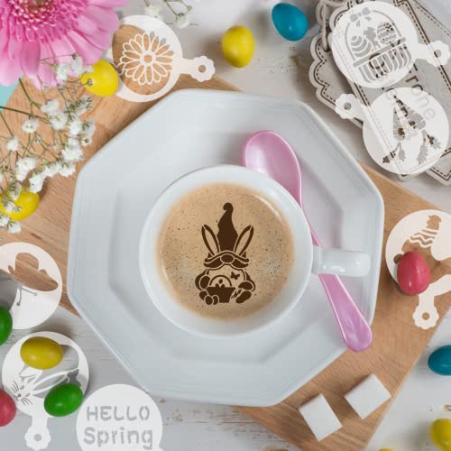 Easter Cookie Stencils 36 Reusable Egg Bunny Coffee Dessert Decor Templates - style: Easter Style