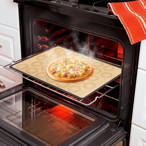 Silicone Baking Mat with 30 Macaron Circles, 41.9 x 29.5 cm, Gray