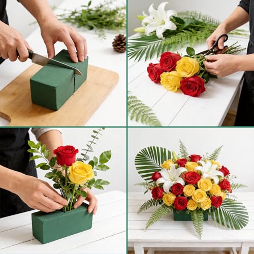 Joanolga 18 Packs Floral Foam Blocks, (7.8”L x 3.5”W x 2.4”H) Flower Foam - size: 18 Packs