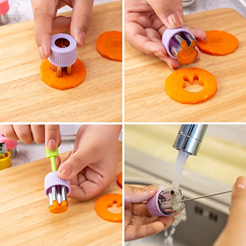 Nifogo Fruit Cutters Shapes for Kids 22 Pcs - color: C-Green Red 22pcs