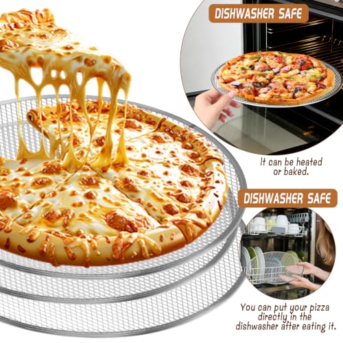 3 Pcs Pizza Screen, 16 Inch Pizza Pan for Oven, Nonstick Pizza Tray for Oven, Dishwasher Safe(3 PCS 16 inch) - size: 3 PCS 16 inch