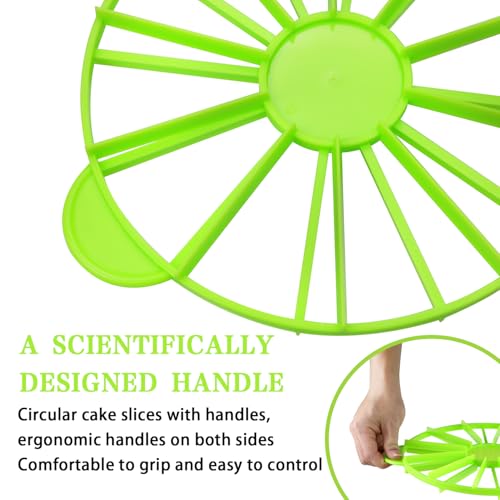 Cake Portion Marker, 14 or 16 Slices, Works for Cakes Up To 16-Inches Diameter, White (Green)