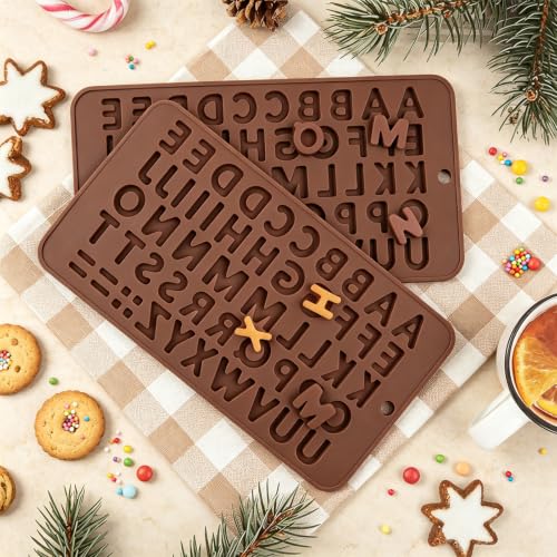 2 Pack Mold Mini Chocolate Mold, Non-Stick Food Reusable, for Jelly, Ice cube, Candy, Chocolate,candle, Soap Making Supplies (Brown) - color: Brown