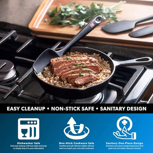 DI ORO Silicone Spoonula - Spoon Spatula, 600F Heat Resistant, Magenta - color: Magenta