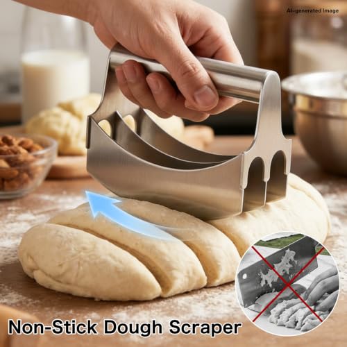 Professional 3-Blade Dough Cutter Bench Scraper