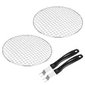 M METERXITY 2-Set Cooling Rack 10.2" Round 201 Stainless Steel, Silver - size: 10.2 Inch