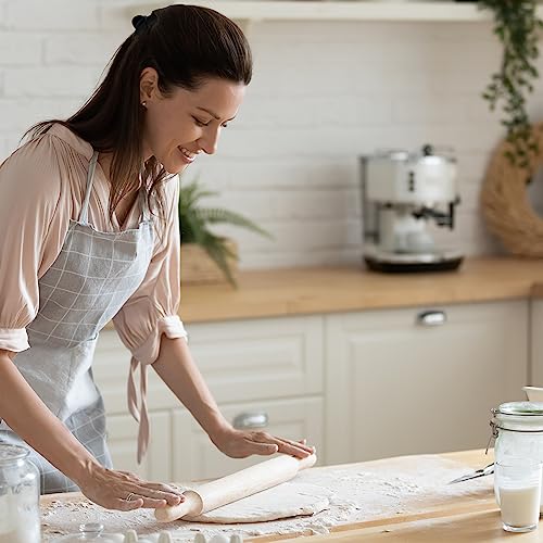 HARFINGTON Silicone Rolling Pins for Baking 20.5 Inch Rubber Handle Non-Stick Rolling Pin Small Roller Playdough Rolling Pins for Dough Pizza Pastry Fondant Kitchen, Blue - color: Blue