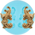 Baroque Style Curlicues Scroll Lace Fondant Silicone Molds - color: Style H