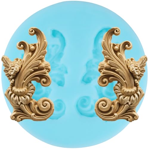 Baroque Style Curlicues Scroll Lace Fondant Silicone Molds - color: Style H
