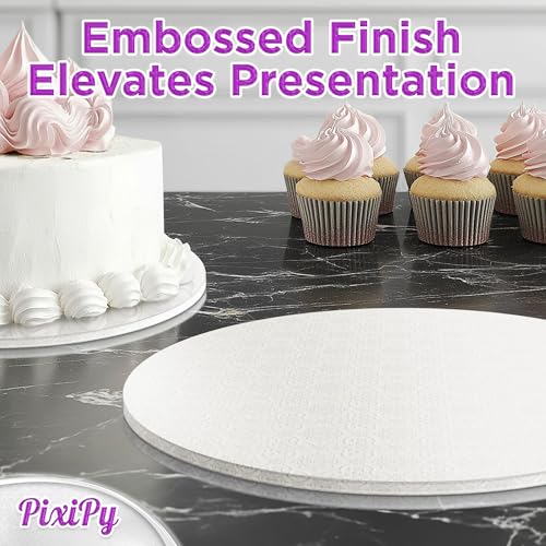 Cake Boards, 8 inch, White, Reusable Round Cake Drums - size: 1 Pack, 8 inch