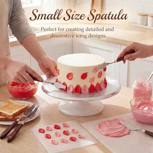 11 Pcs Angled Cake Icing Spatula Set, with Dough Scraper, Offset Spatula