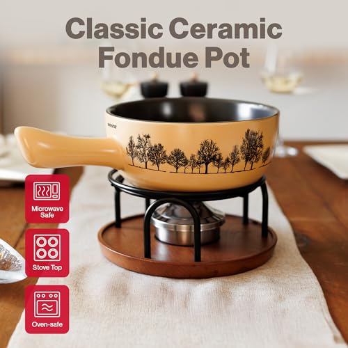 Swissmar Jura Ceramic Fondue Pot Replacement, 2.65 Liter Capacity Size