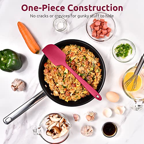 U-Taste Silicone Large Spatula, 600ºF High Temp Bowl Scraper, 11.38in, Red - color: Red, size: 11.38 in (large spatula)