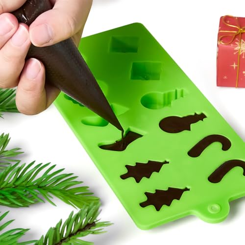 Christmas Chocolate Silicone Molds, 6 PCS - color: Christmas Mold 2 - 6pcs