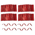 HARFINGTON 1600Pcs Bag Twist Ties 2.4" Reusable Metallic Wire Cable Ties - color: Red