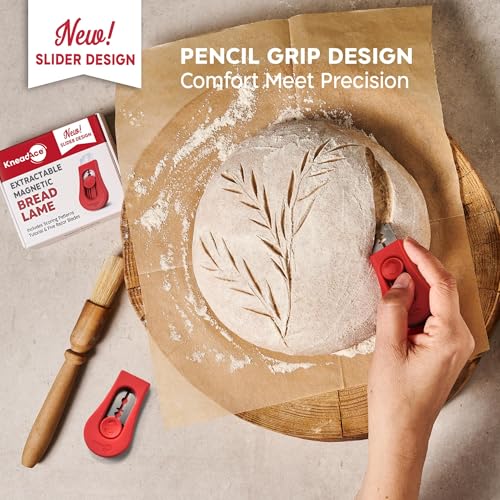 KNEADACE Sourdough Scoring & Mixing Bundle – Dough Wand & Magnetic Bread Lame with Razor Blades Sourdough Scoring & Mixing Bundle