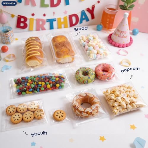 5x7“ Clear Self Seal Cellophane bags 200Pcs, Greeting Card Cookie Packaging - size: 5X7"
